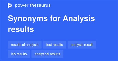Thesaurus results for RESULTS (IN) .